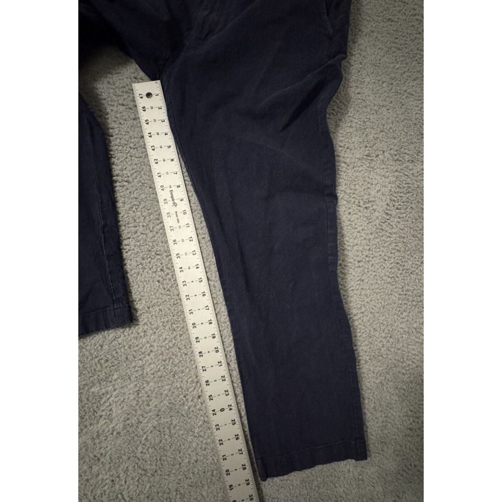 J. CREW Sutton Chino Pants Mens 38‎ Navy Blue Flat Front Dress Slacks Trousers - Picture 4 of 8